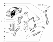 70004-010 REAR SIDE FRAME STRUCTURE
