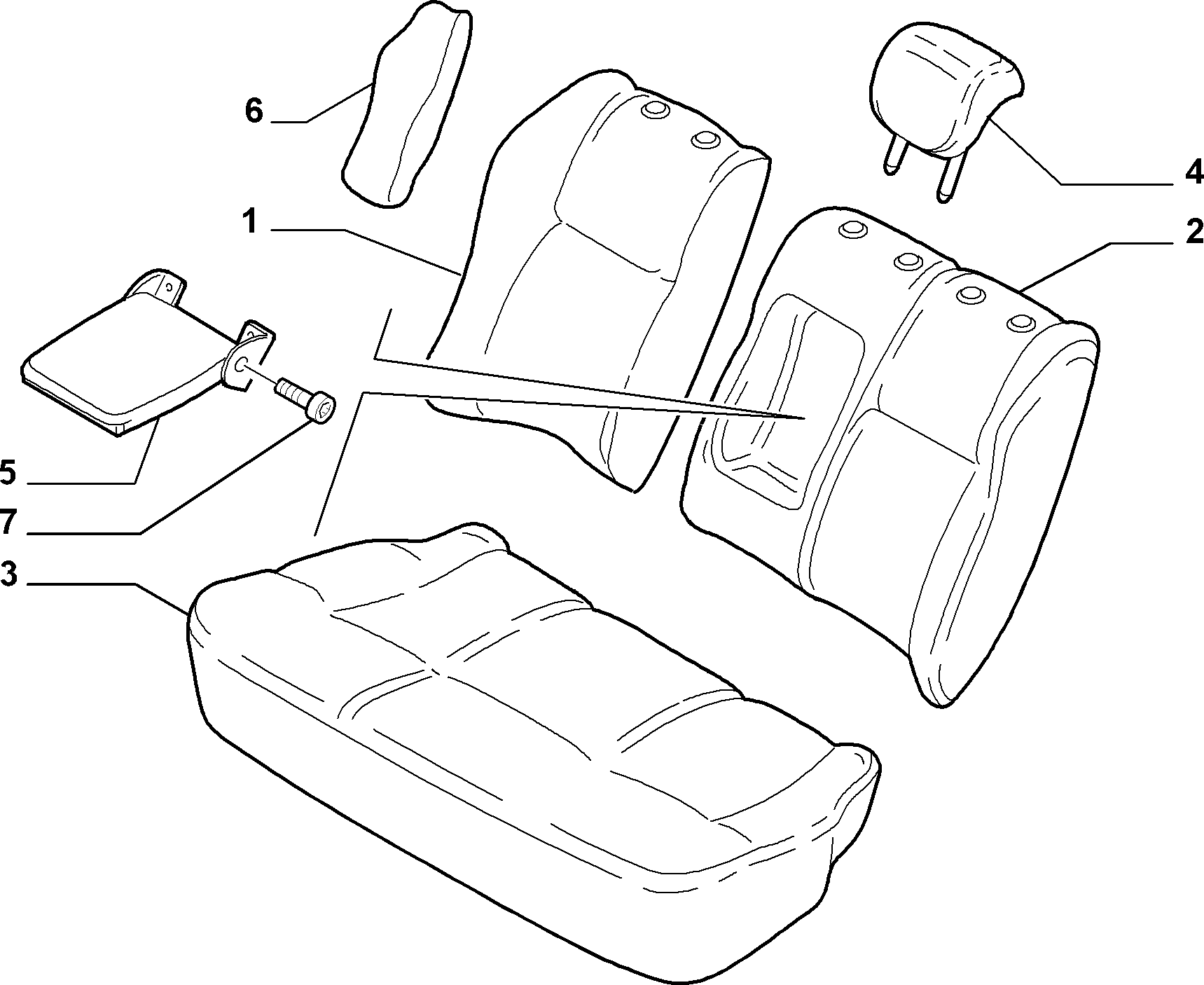 70615/00 REAR SEAT LINING
