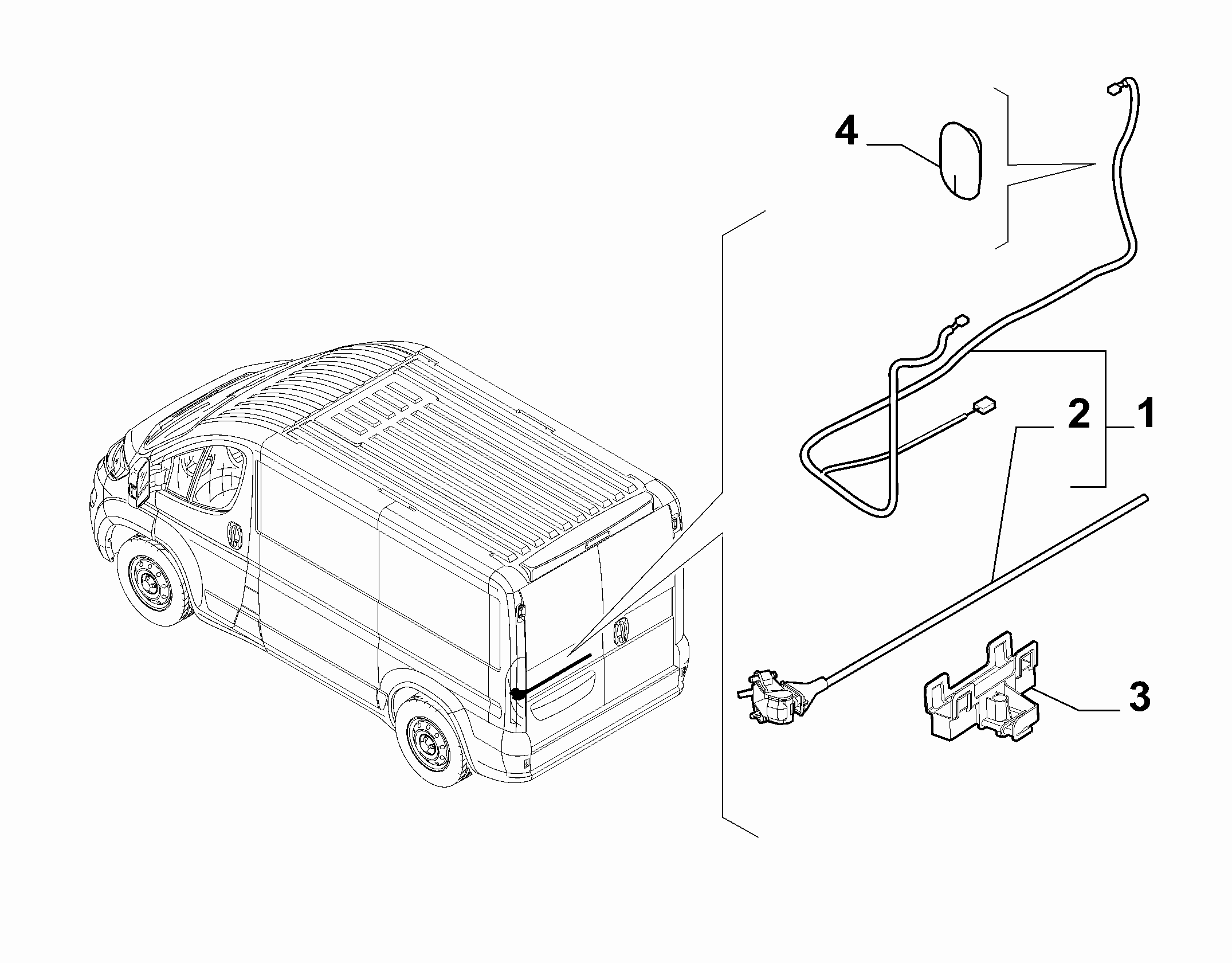55526-025 TRUNK/REAR DOOR WIRING SET