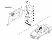 70524-020 REAR SIDE COVERING CLAMPS
