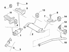 10258-030 REAR AND CENTRAL PIPES