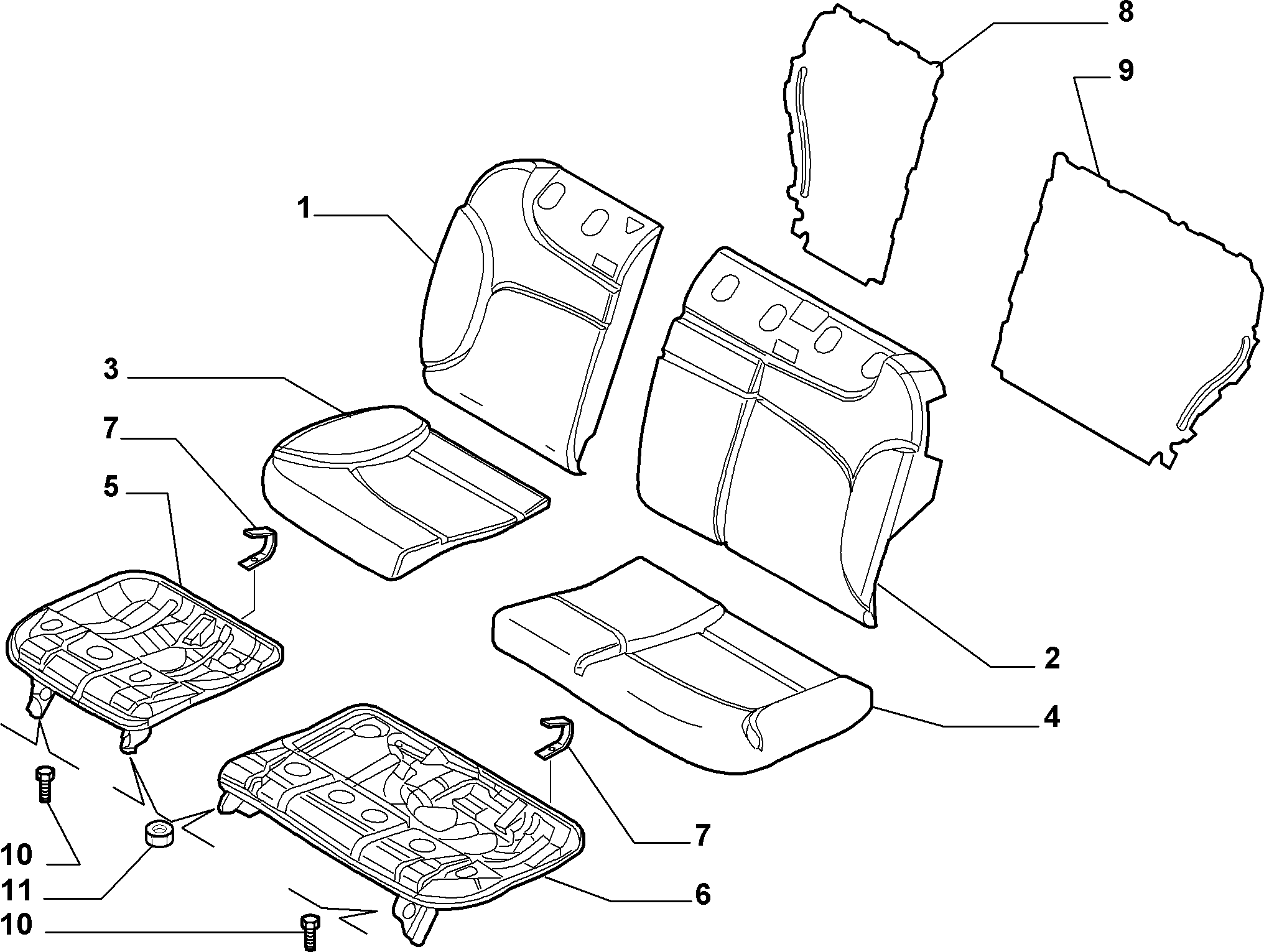 70613/00 REAR SEAT