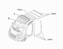 70018-020 ROOF FOR COMMERCIAL VEHICLES