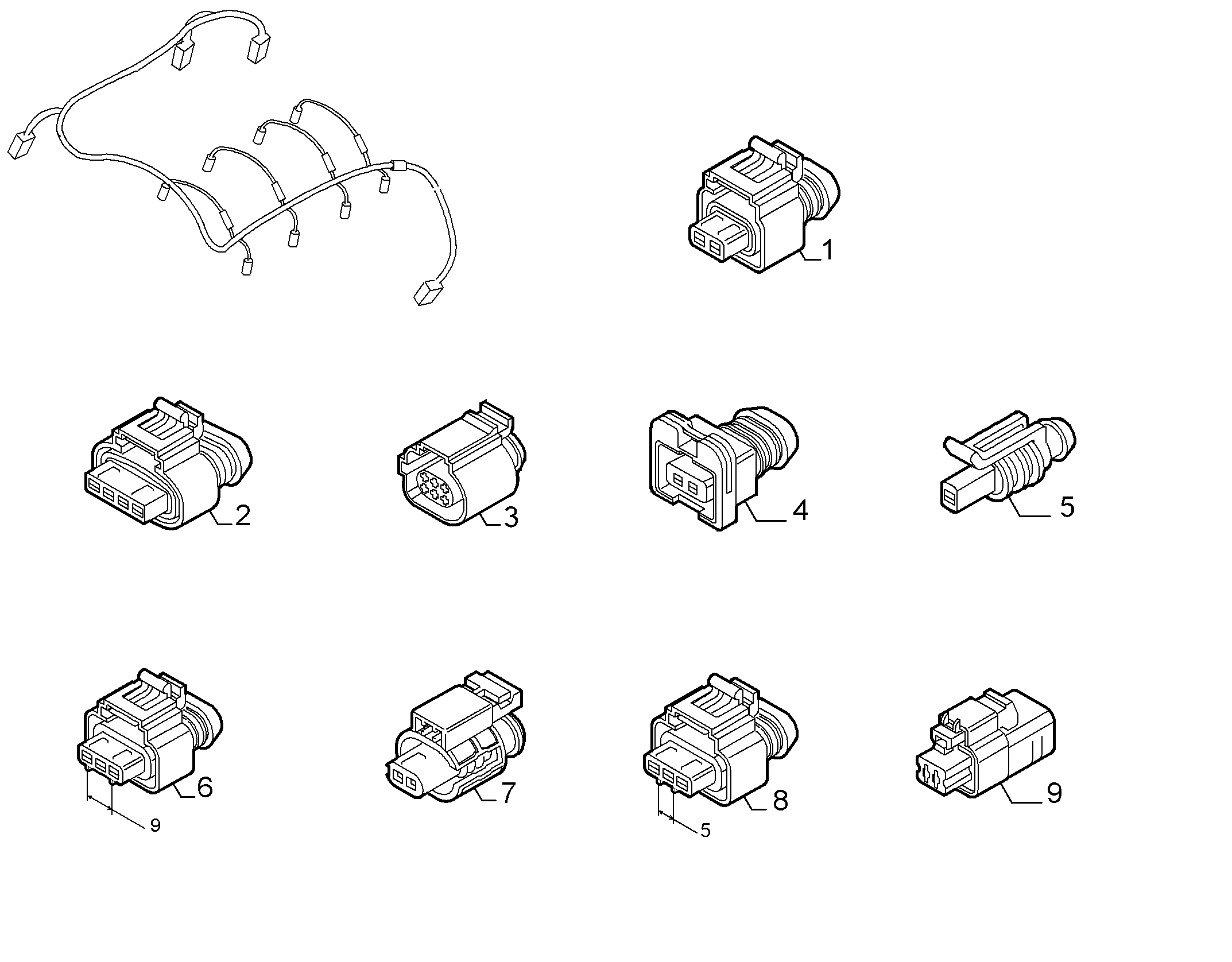 10226-060 ENGINE HARNESS CONNECTORS