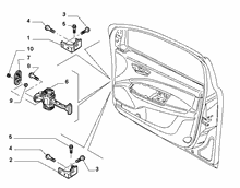 70129-020 FRONT SIDE DOOR HINGE AND SCREW