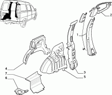 70004/00 КУЗОВ, РАМЫ (ЗАДНЯЯ ЧАСТЬ)