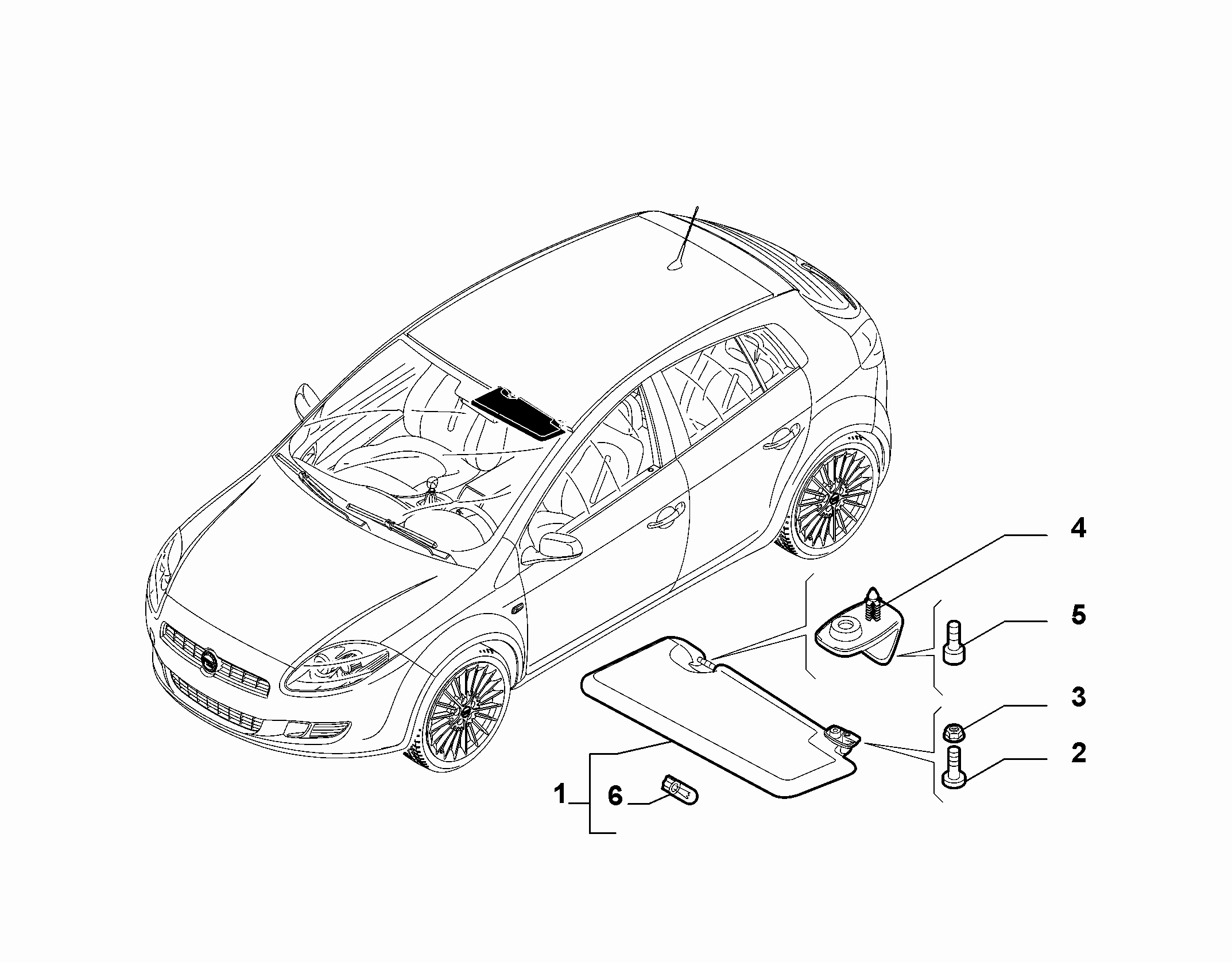 70525-010 SUN VISOR
