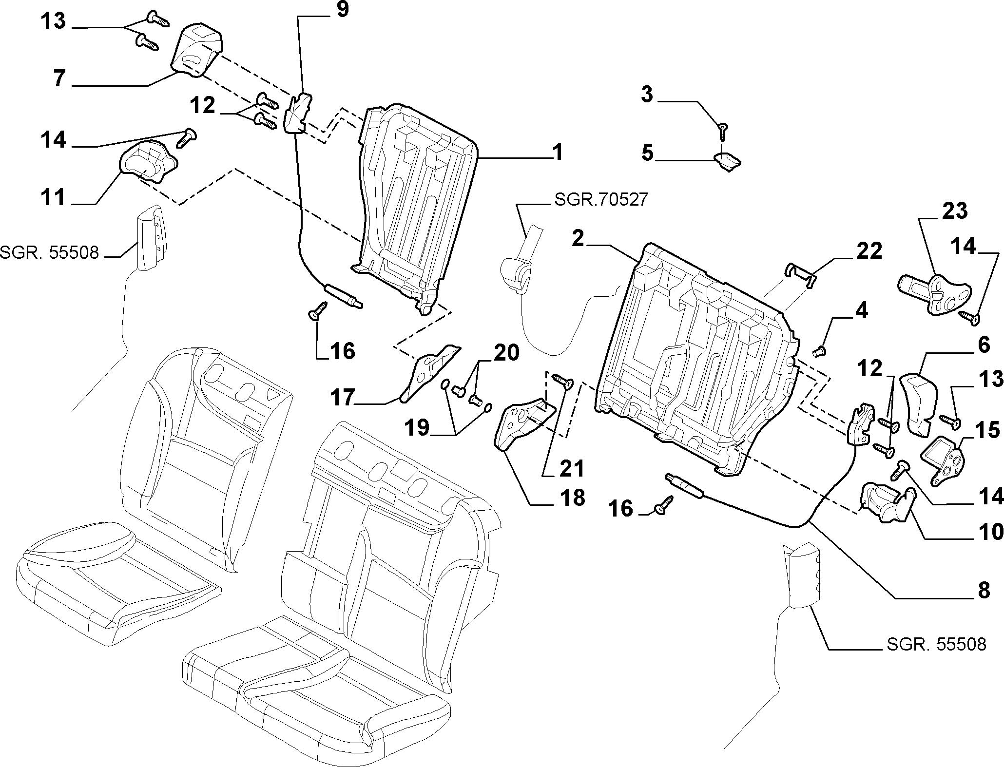 70613/03 REAR SEAT