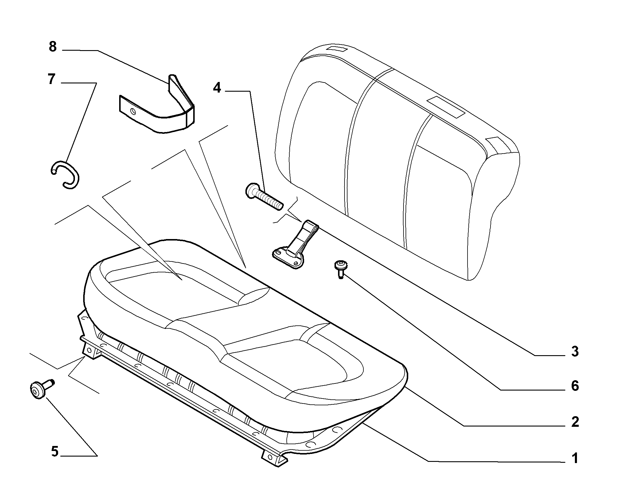 70613/00 REAR SEAT 
