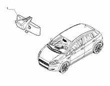 70740-010 REAR VIEW MIRROR