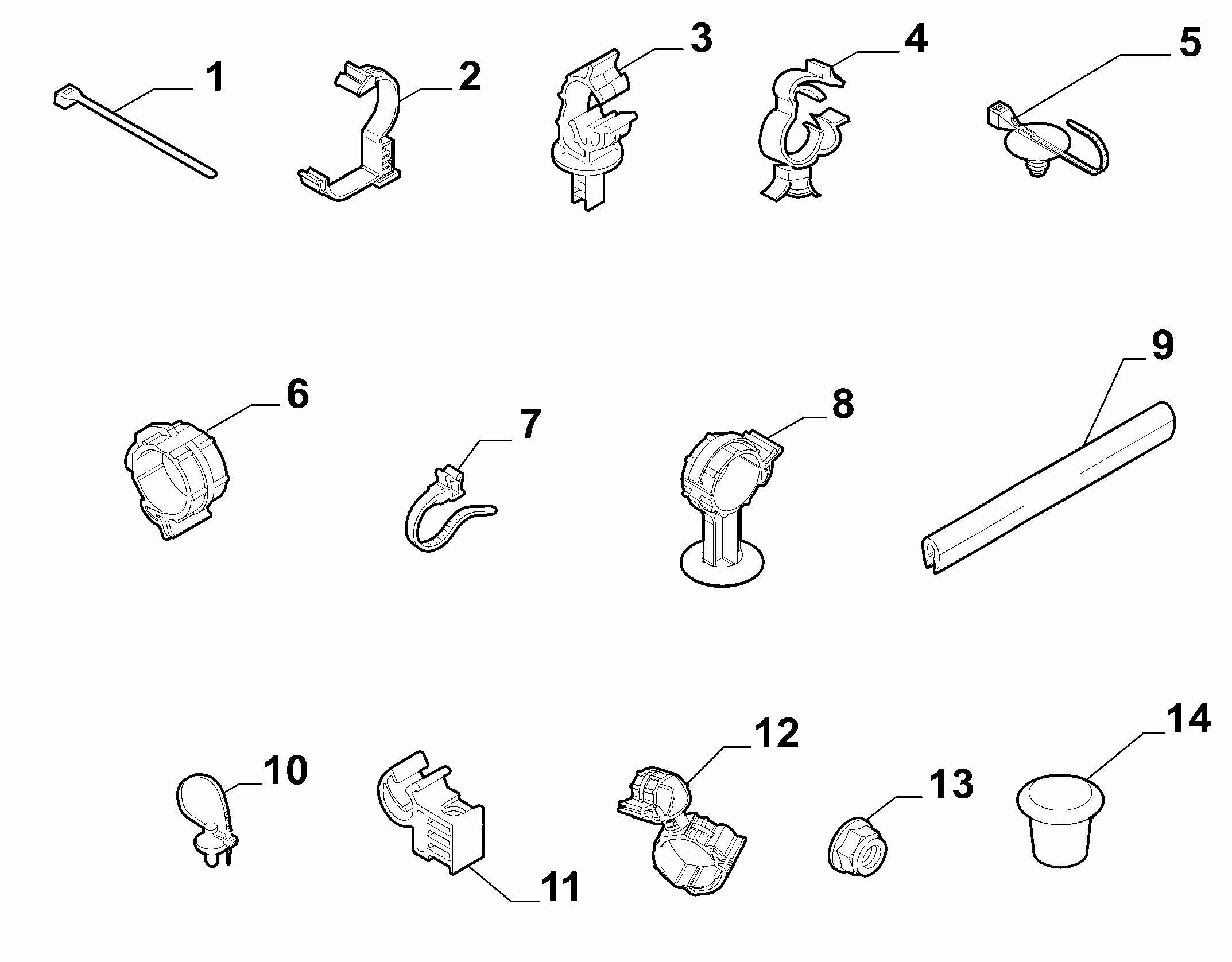 55527-010 CABLE SET FIXINGS