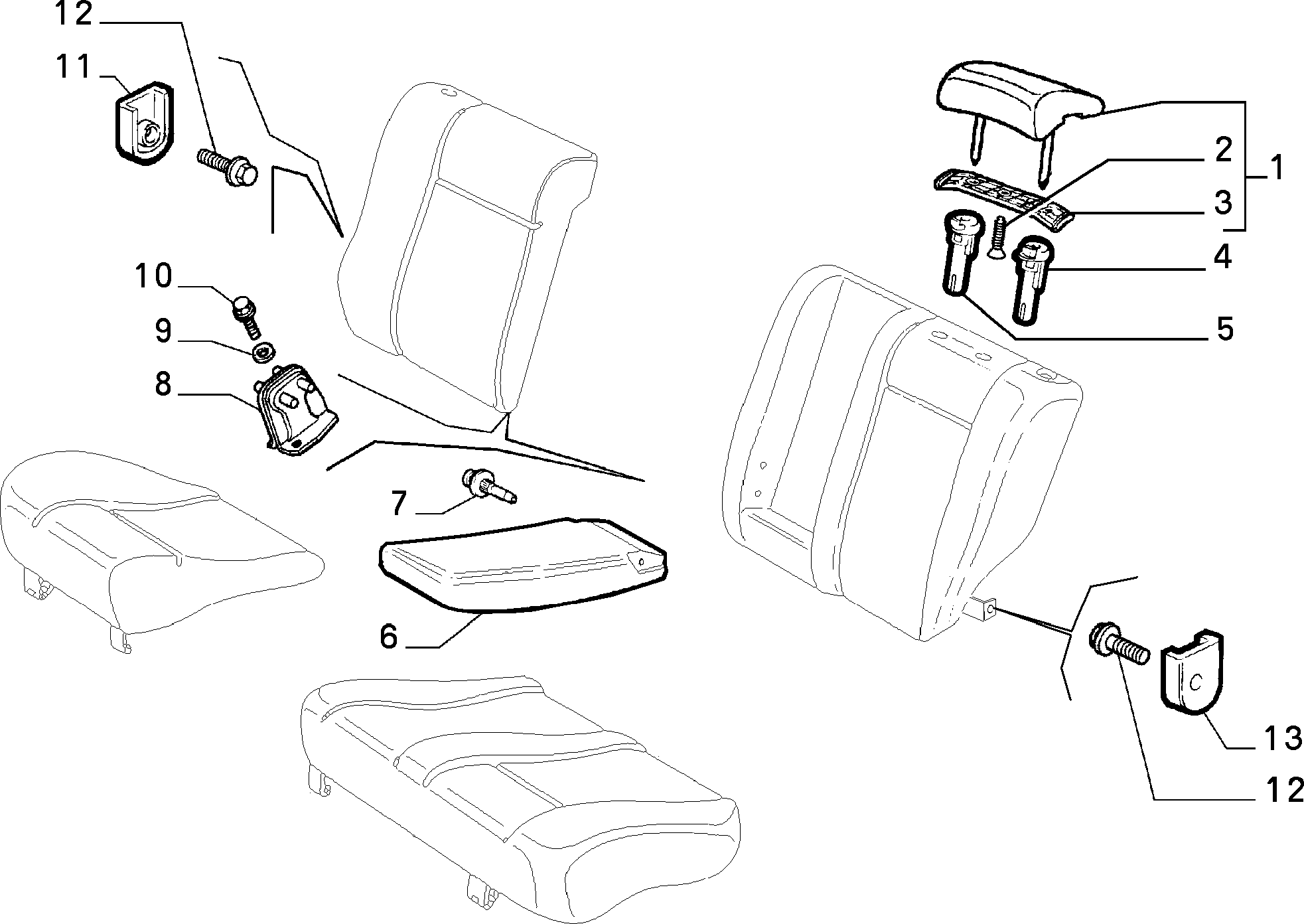 70613/02 REAR SEAT