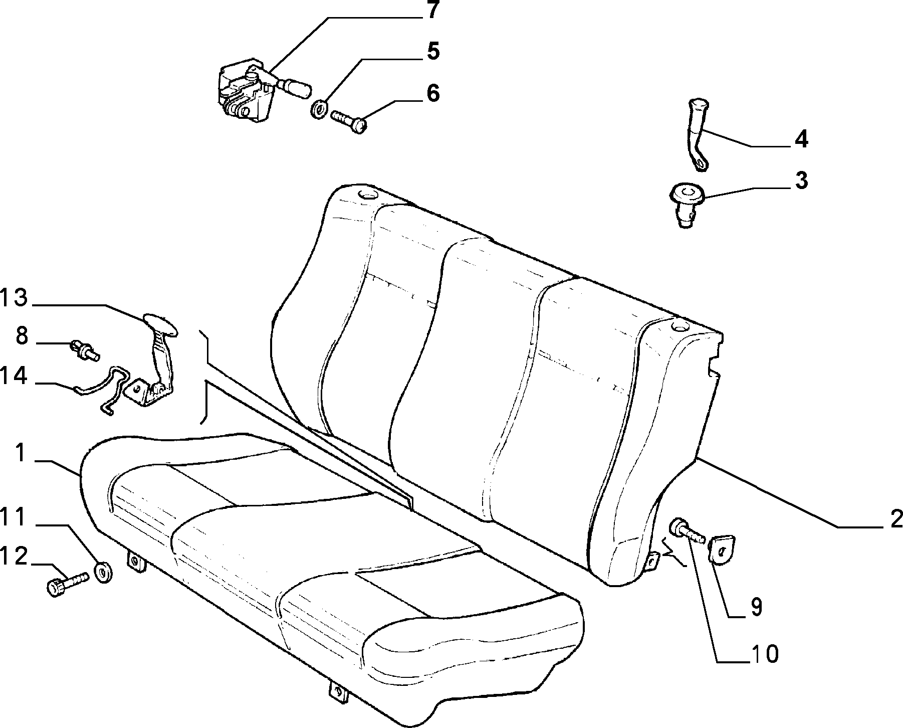 70613/01 REAR SEAT
