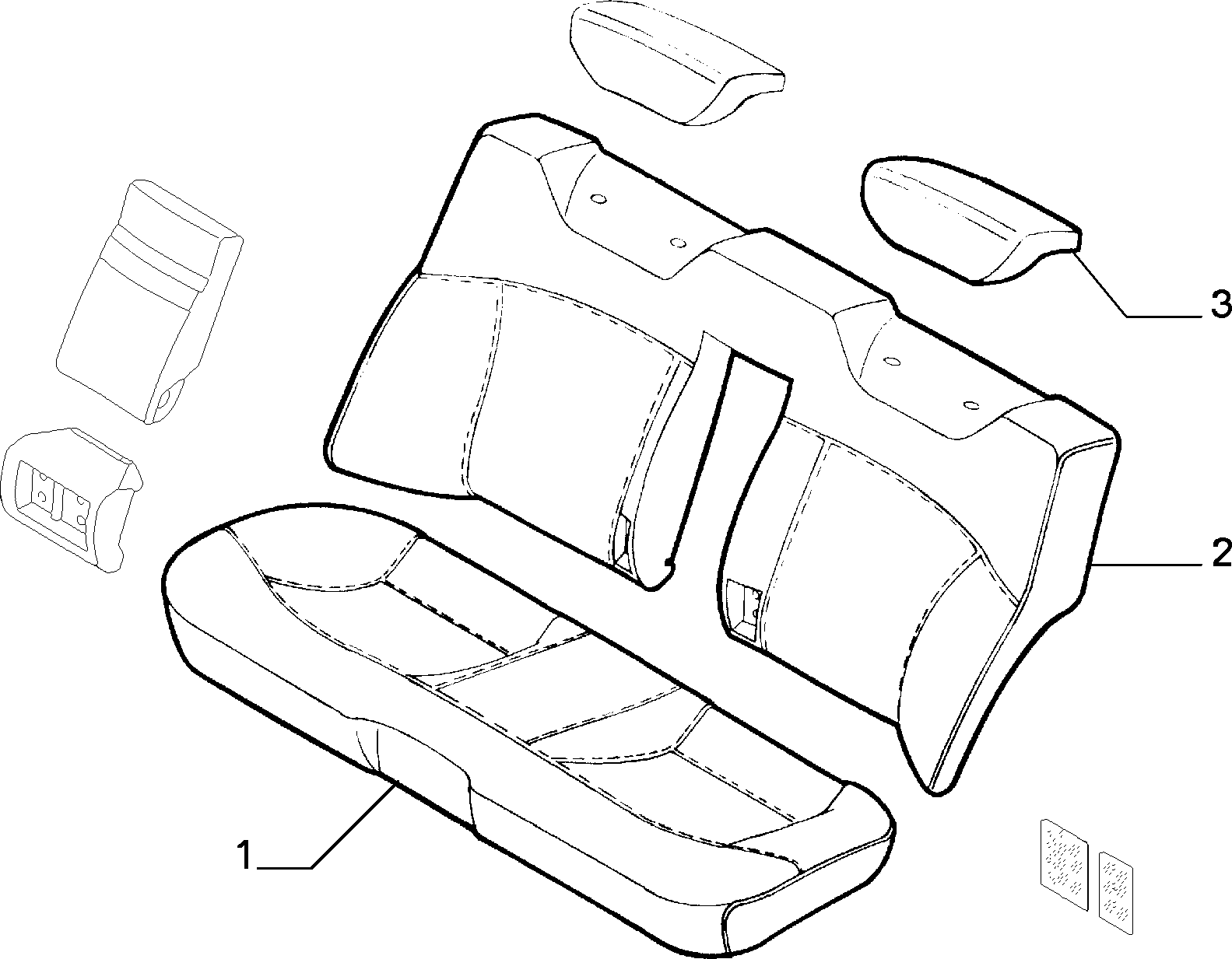 70615/01 REAR SEAT LINING