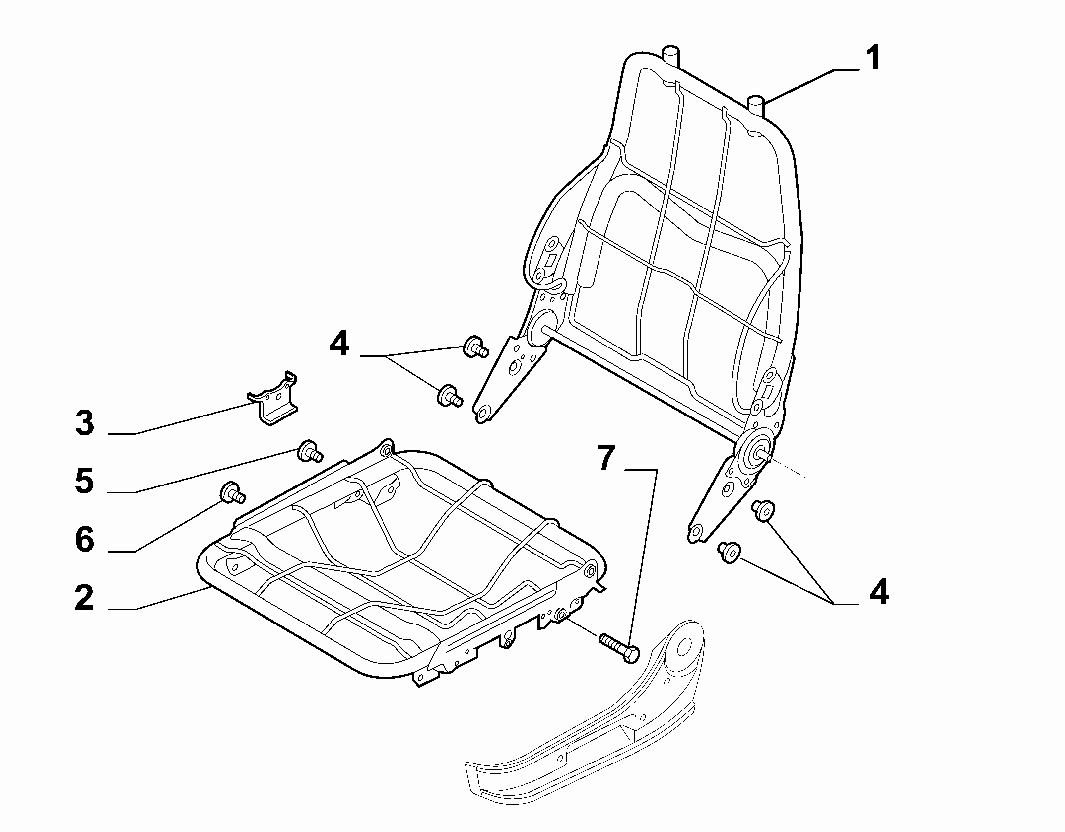 70601-022 PASSENGER SEAT FRAMES