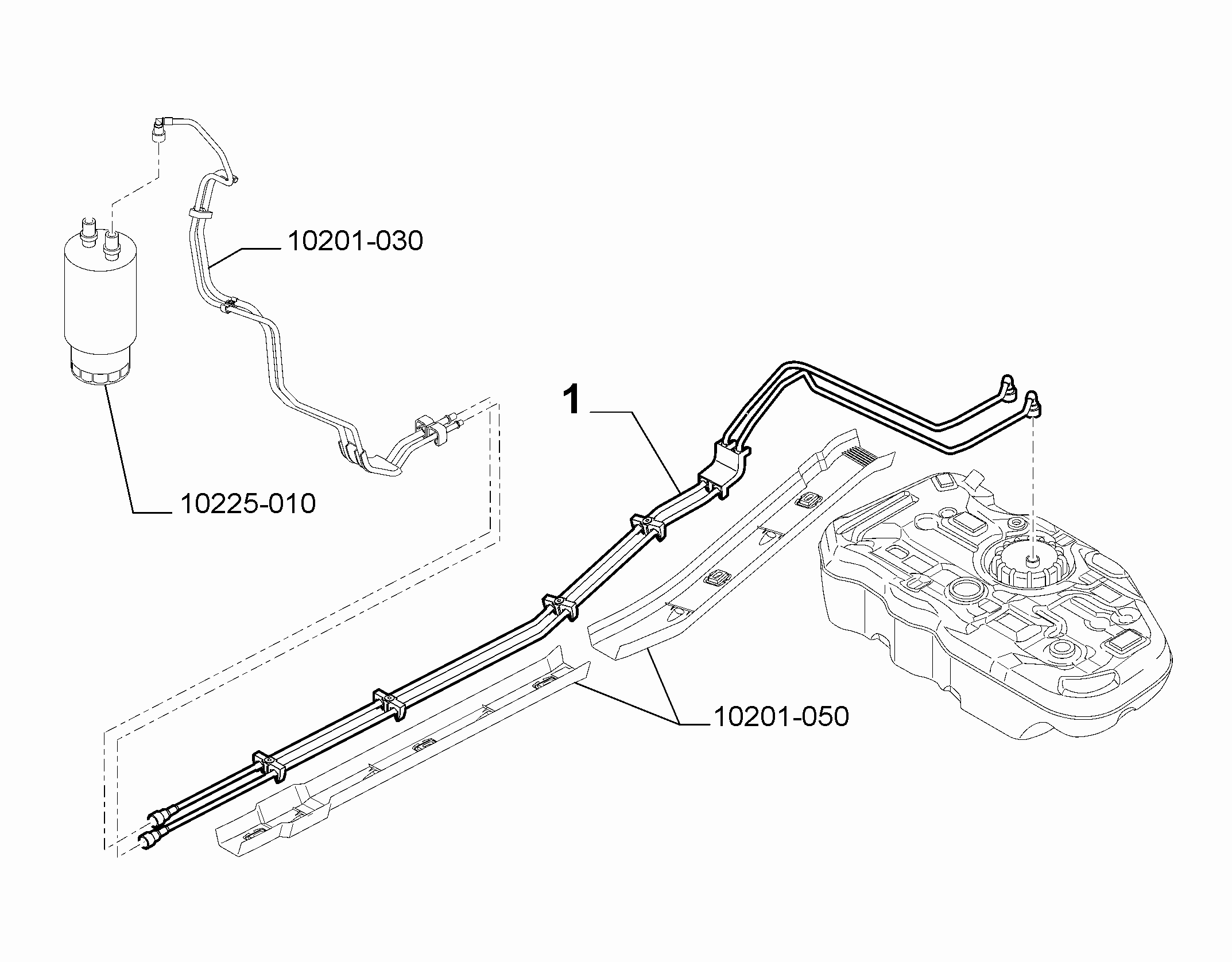 10201-020 UNDERSIDE FUEL PIPES