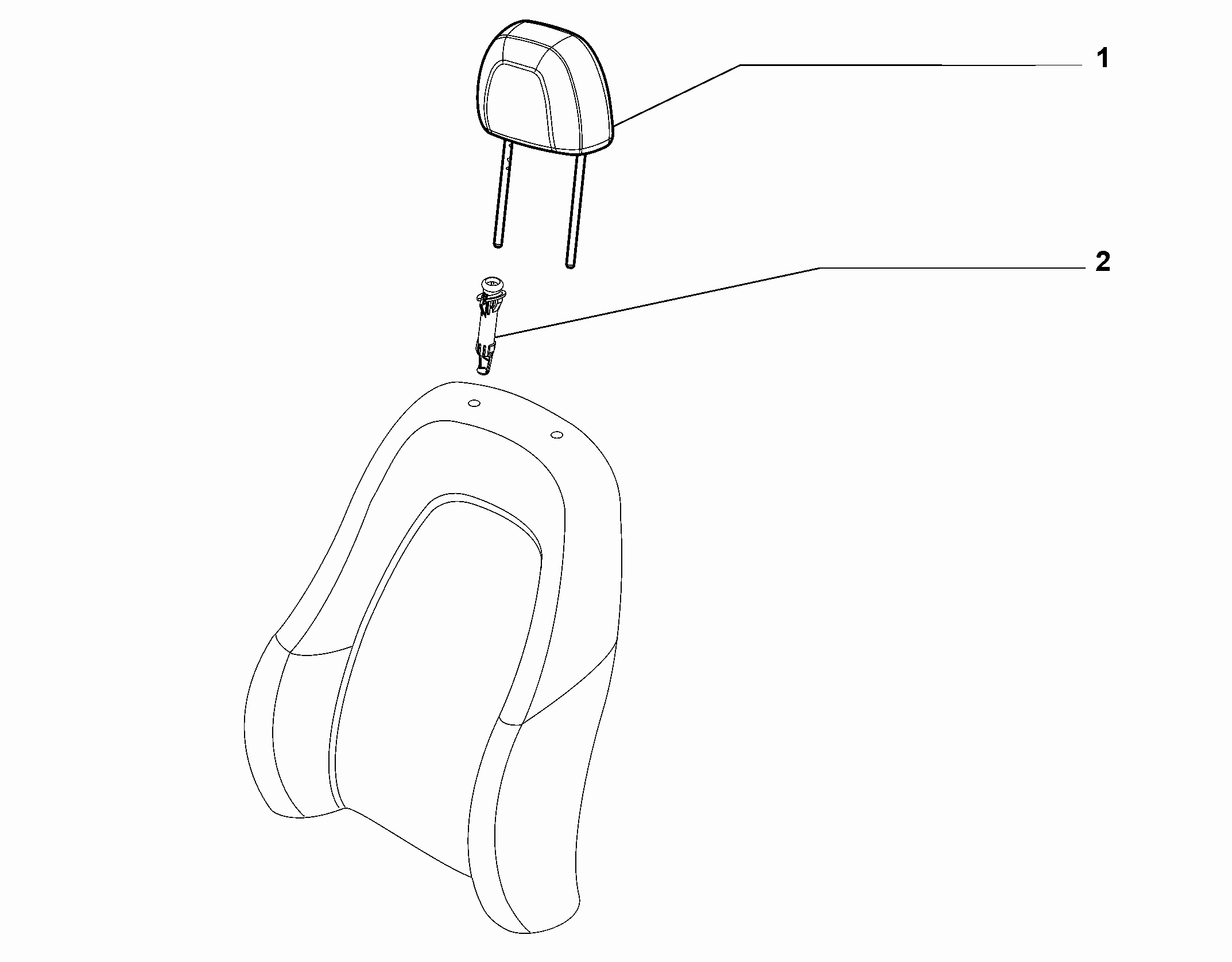 70606-020 FRONT SEAT HEAD REST