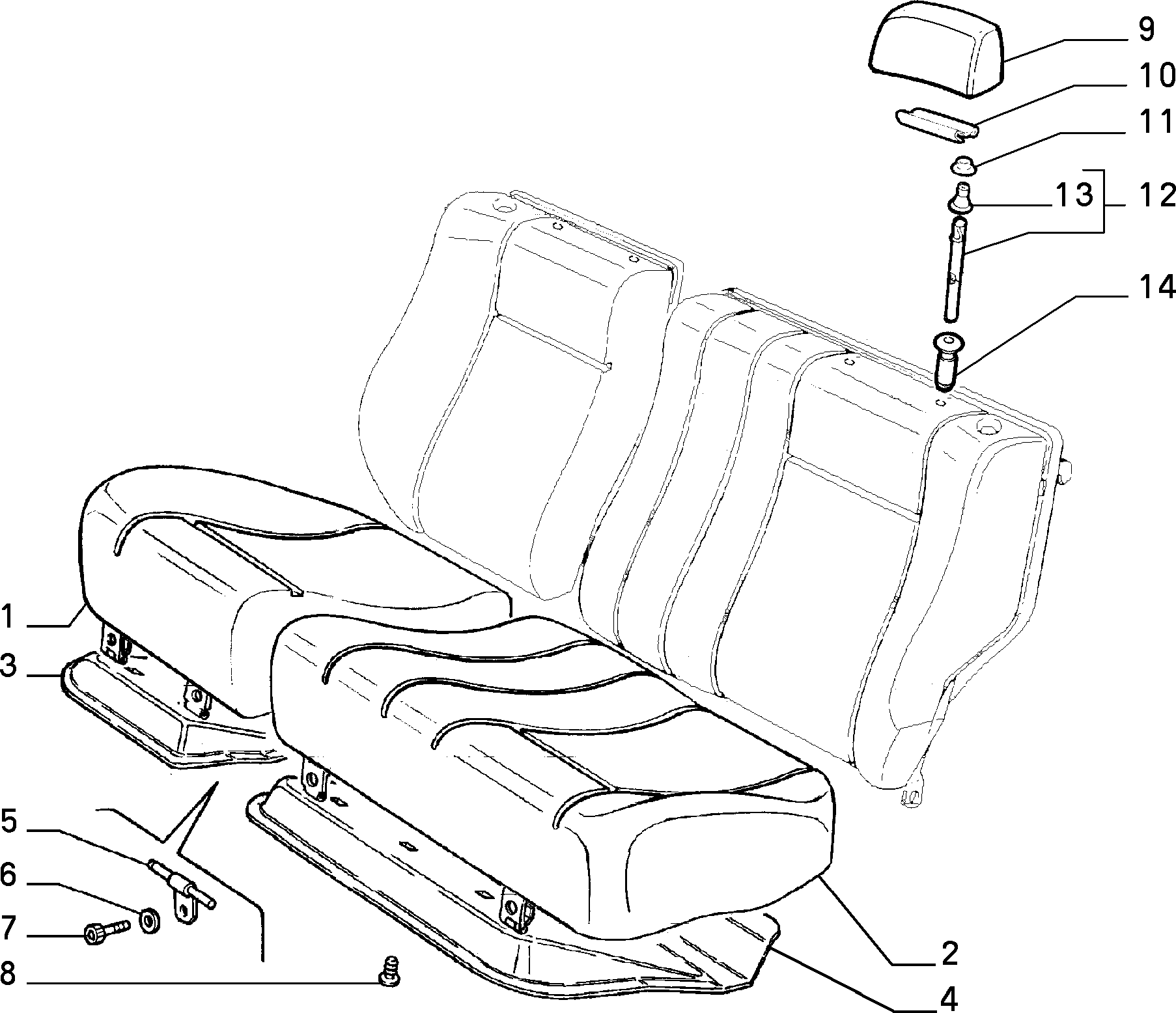70613/01 REAR SEAT