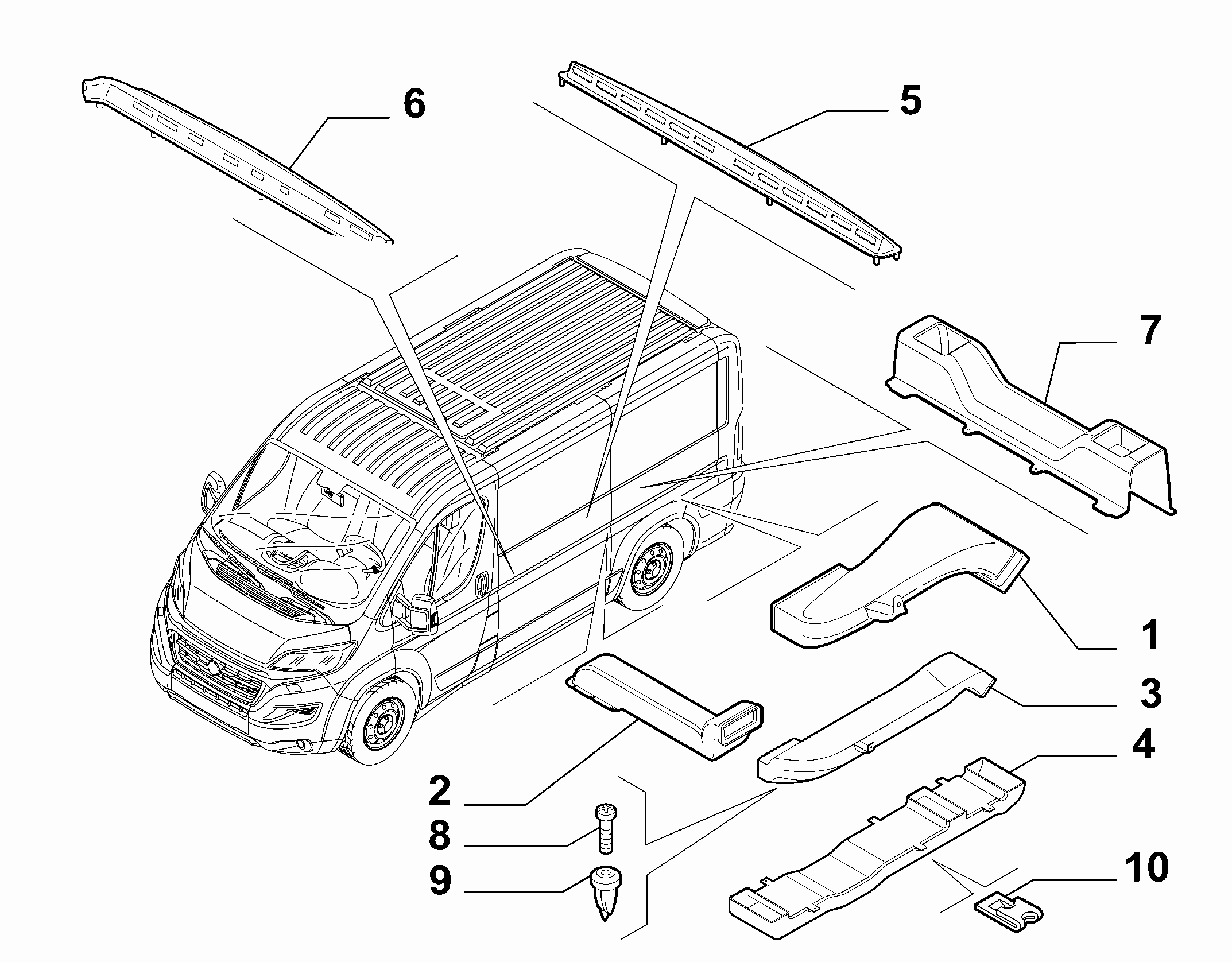 50101-070 REAR AIR DUCT