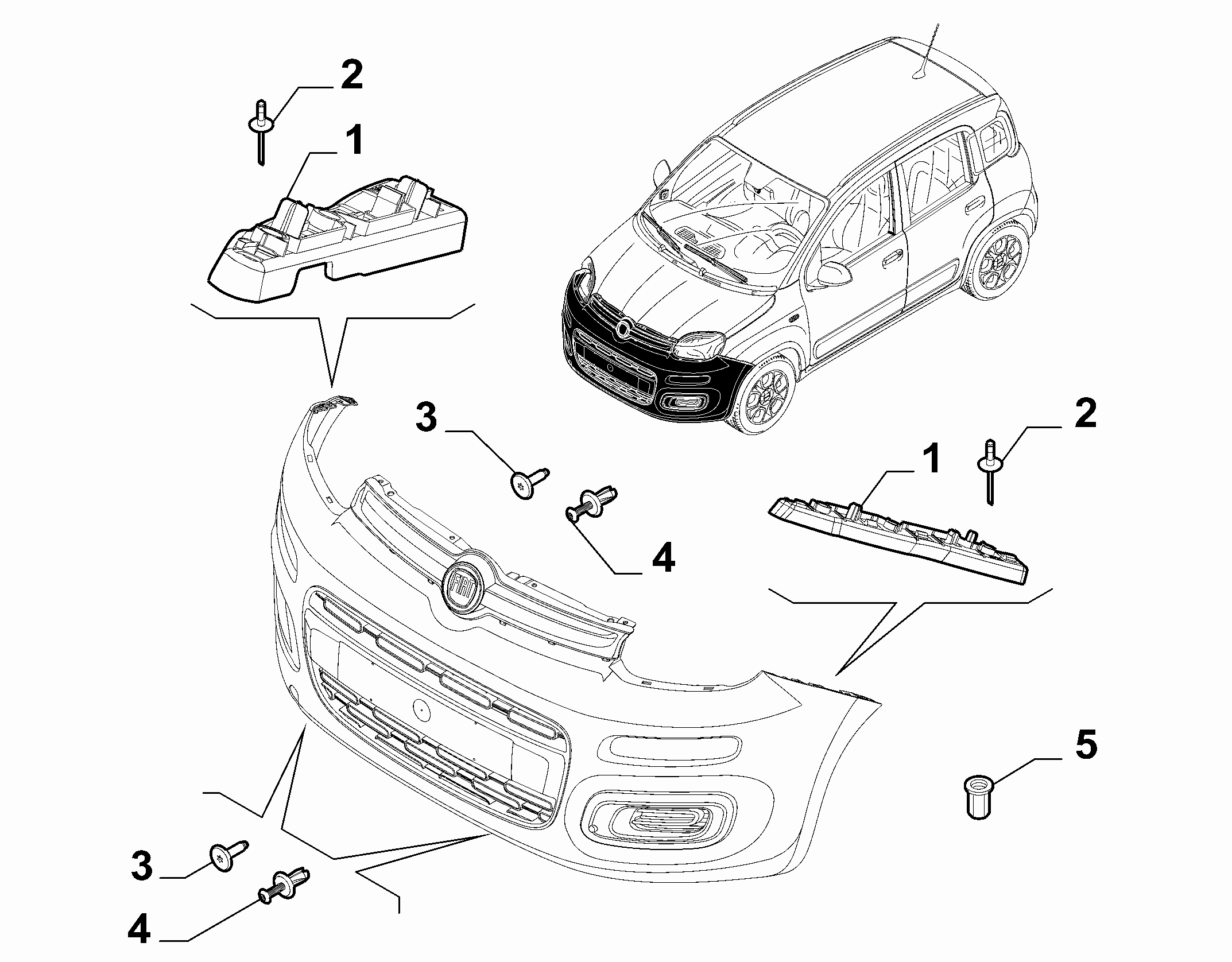 70726-020 FRONT BUMPER CLAMPS