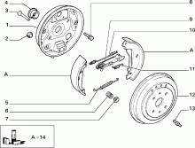33125/00 ТОРМОЗА ЗАДНИХ КОЛЕС