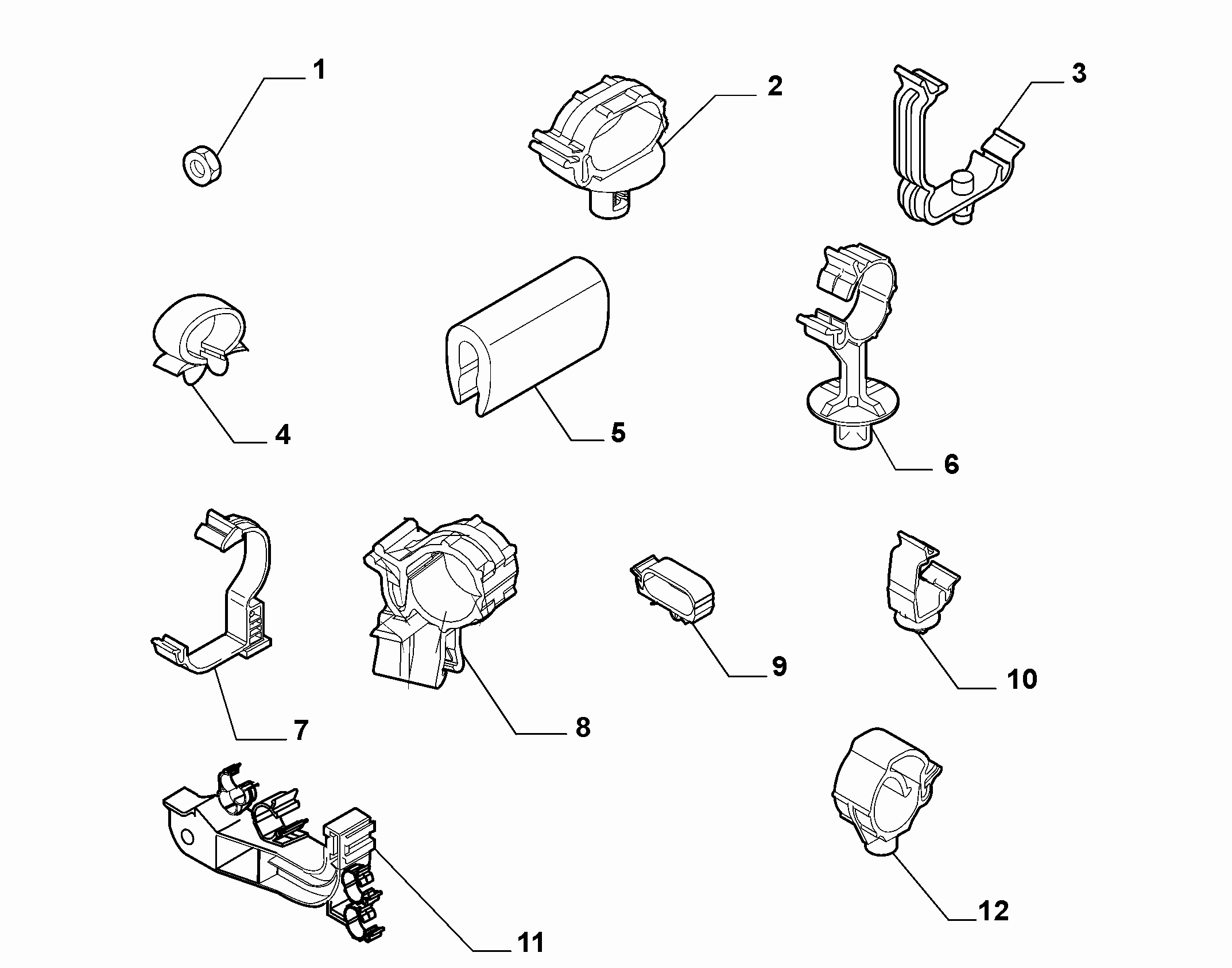 55527-010 CABLE SET FIXINGS