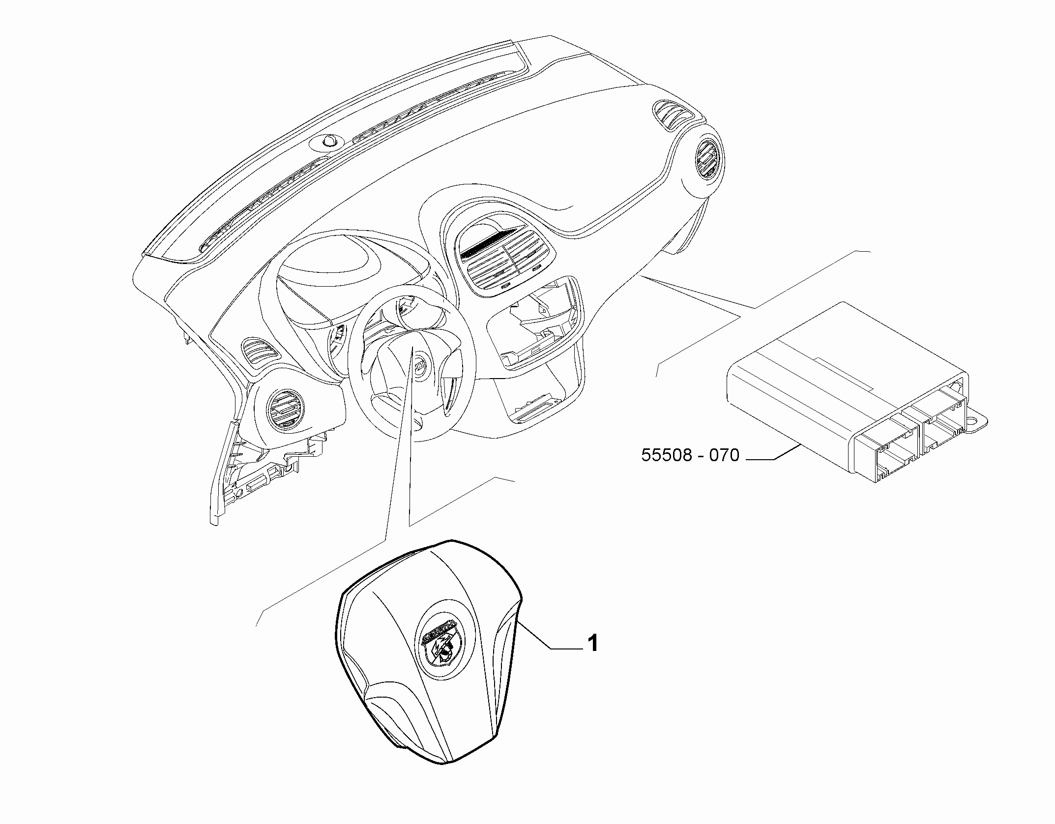 55508-010 DRIVERS AIRBAG