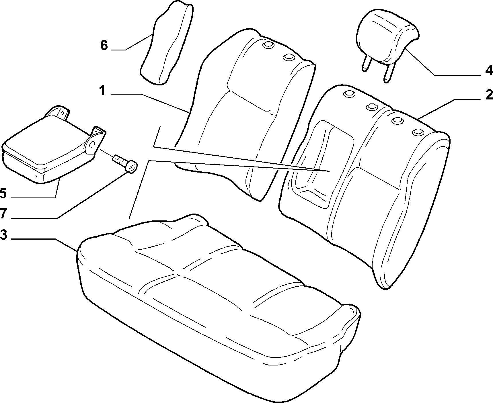 70615/00 REAR SEAT LINING