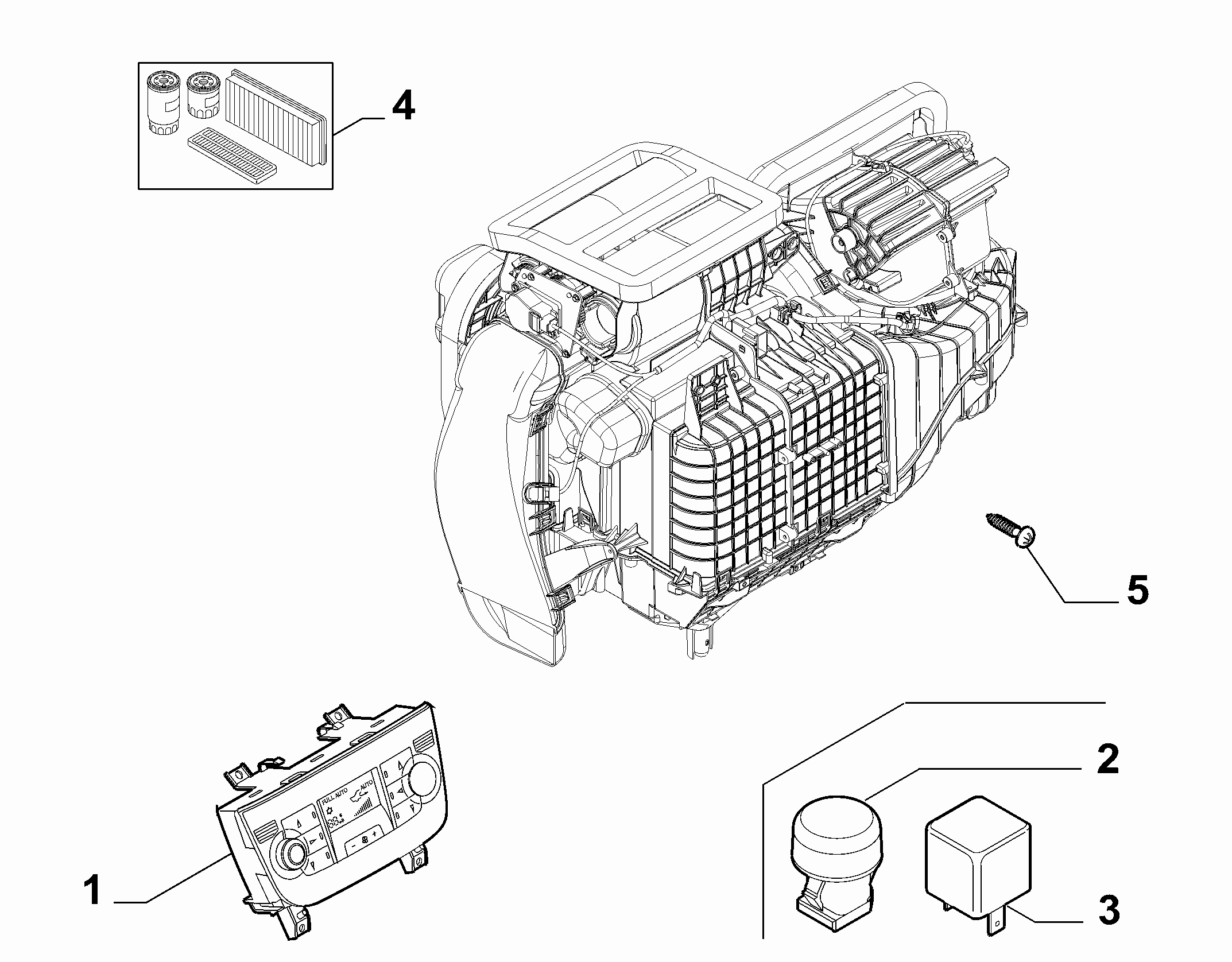 50101-020 HEATER/AIR CON