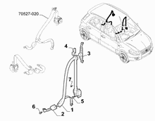 70527-010 FRONT SEAT BELTS