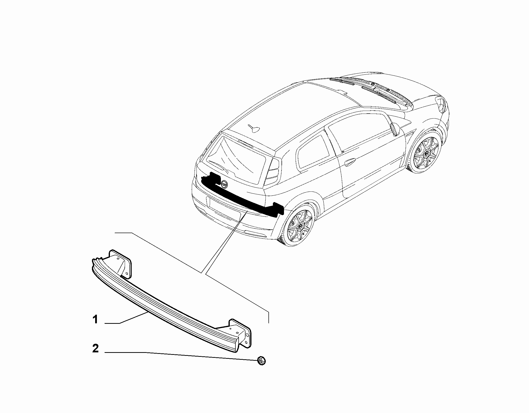 70004-040 REAR CRASH BOX