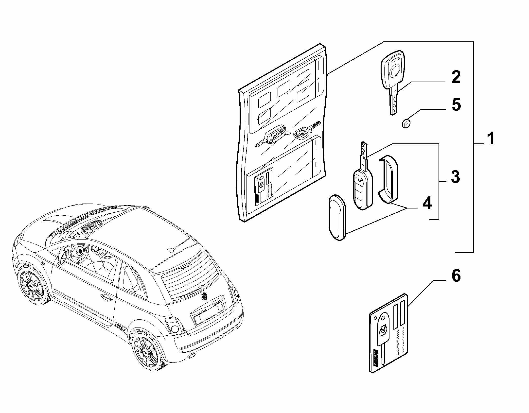 55202-020 KEY KIT AND OPENING SYSTEM