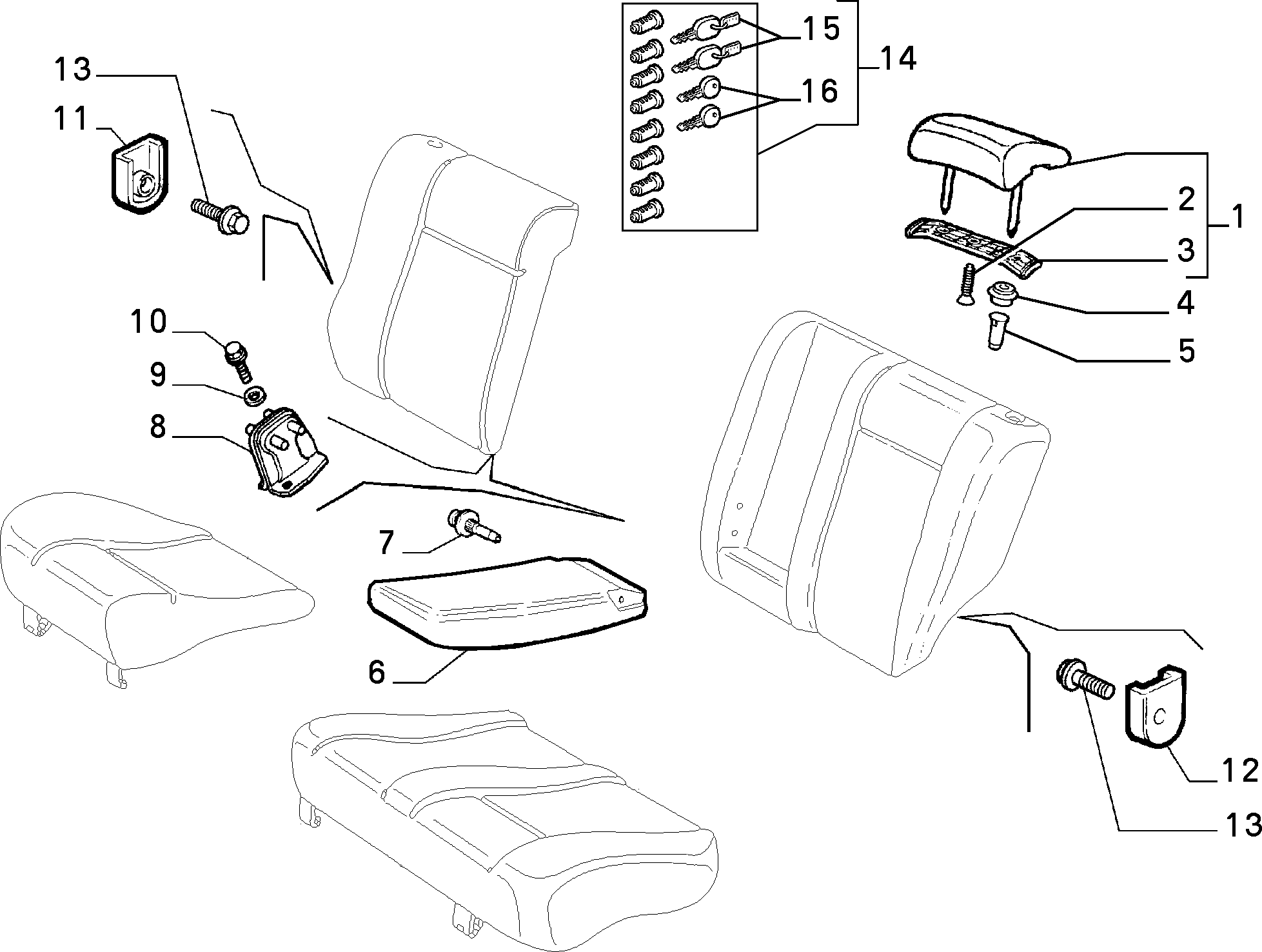 70613/02 REAR SEAT