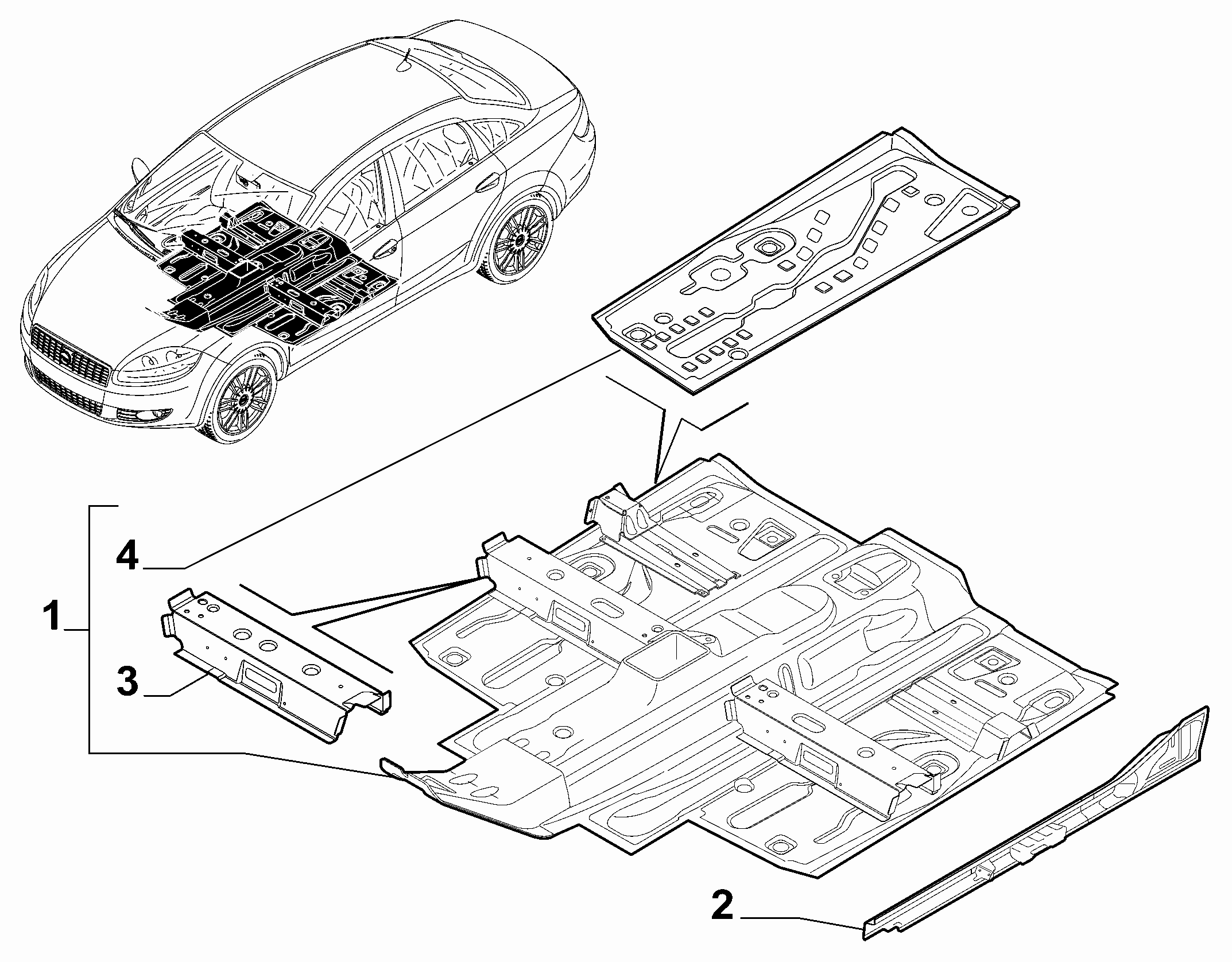 70006-010 CENTRAL FLOOR PANEL