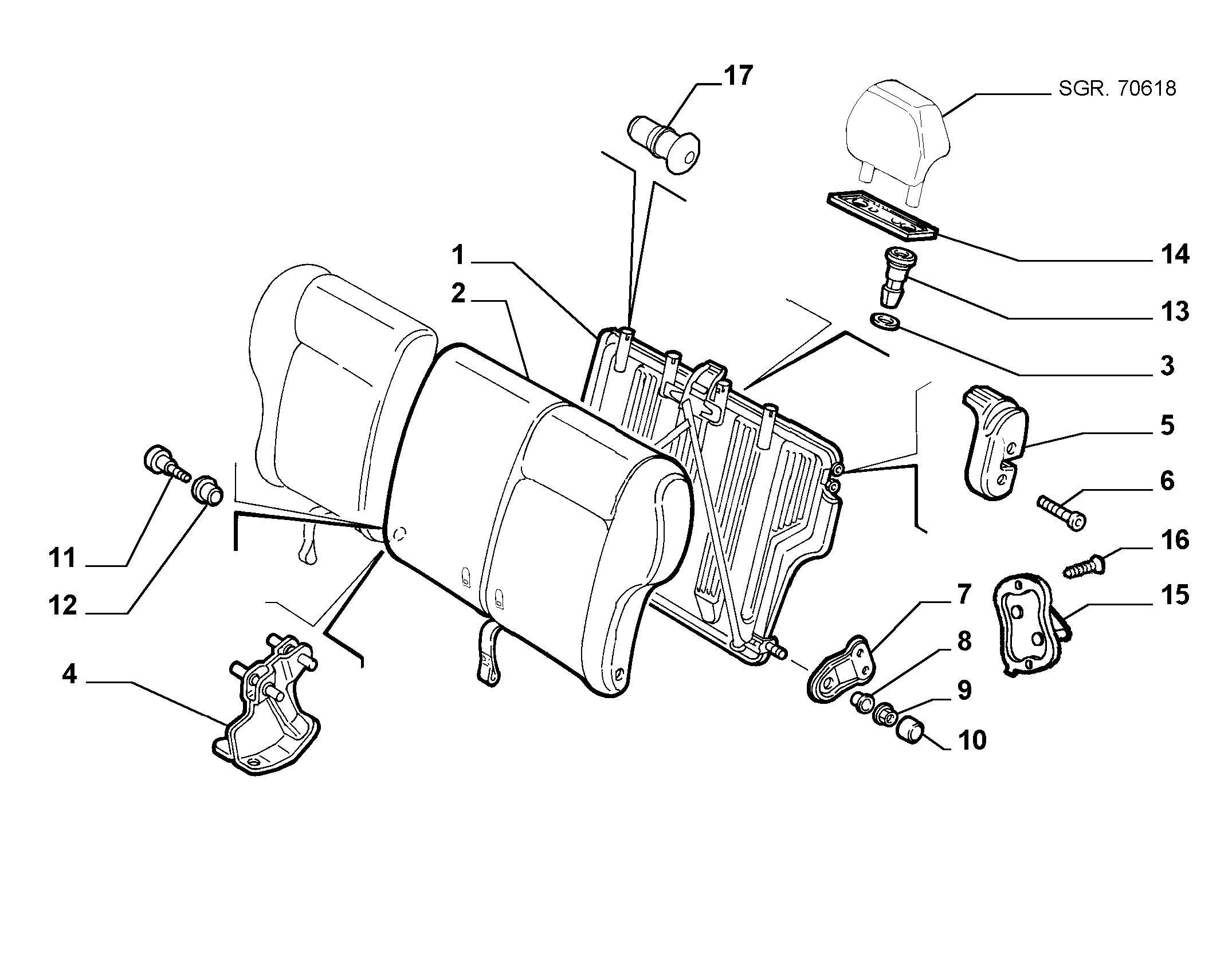 70613/20 REAR SEAT