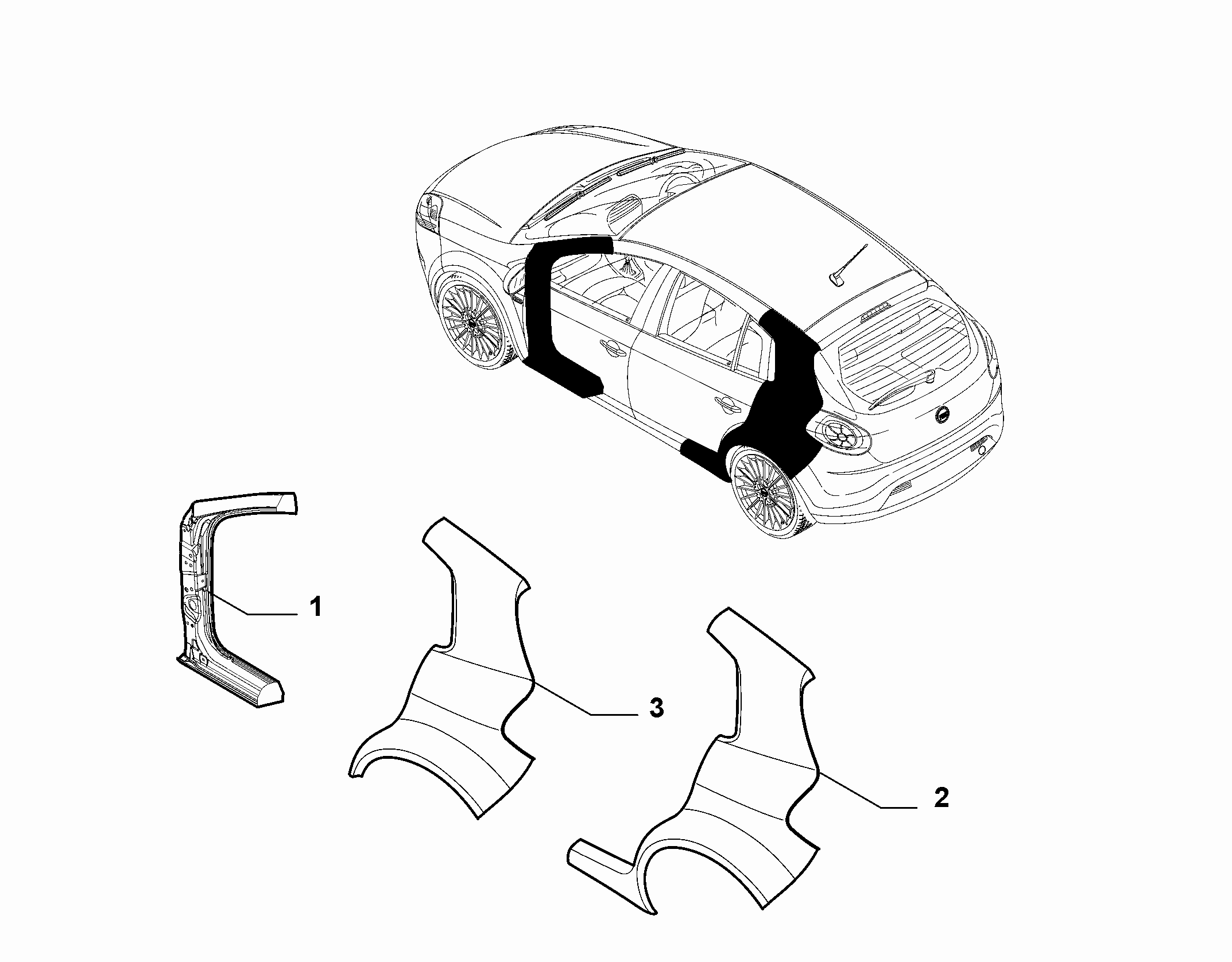70019-020 REAR AND FRONT BEVELED SIDE FRAME
