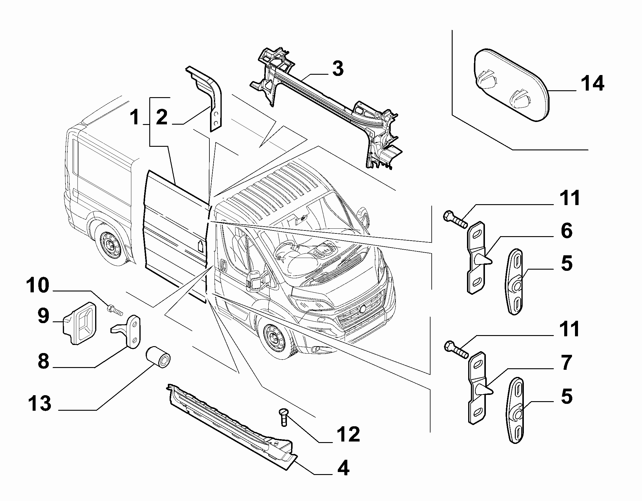 70143-010 SLIDING DOORS AND GUIDES
