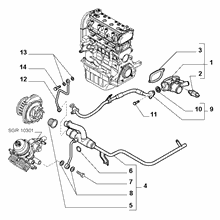 10402-020 THERMOSTAT AND WATER PIPES