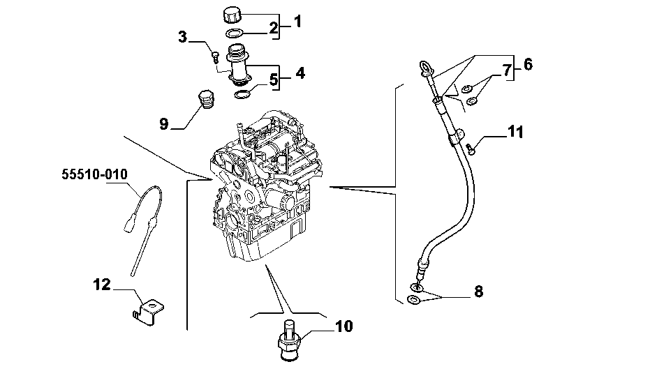 10301-060 DIP STICK, CAP, TRANSMITTER AND PRESSURE ROD