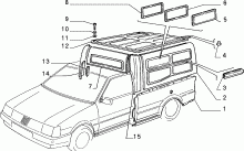 70020/00 КУЗОВ, ОБЛИЦОВКИ (ЗАДНЯЯ ЧАСТЬ)