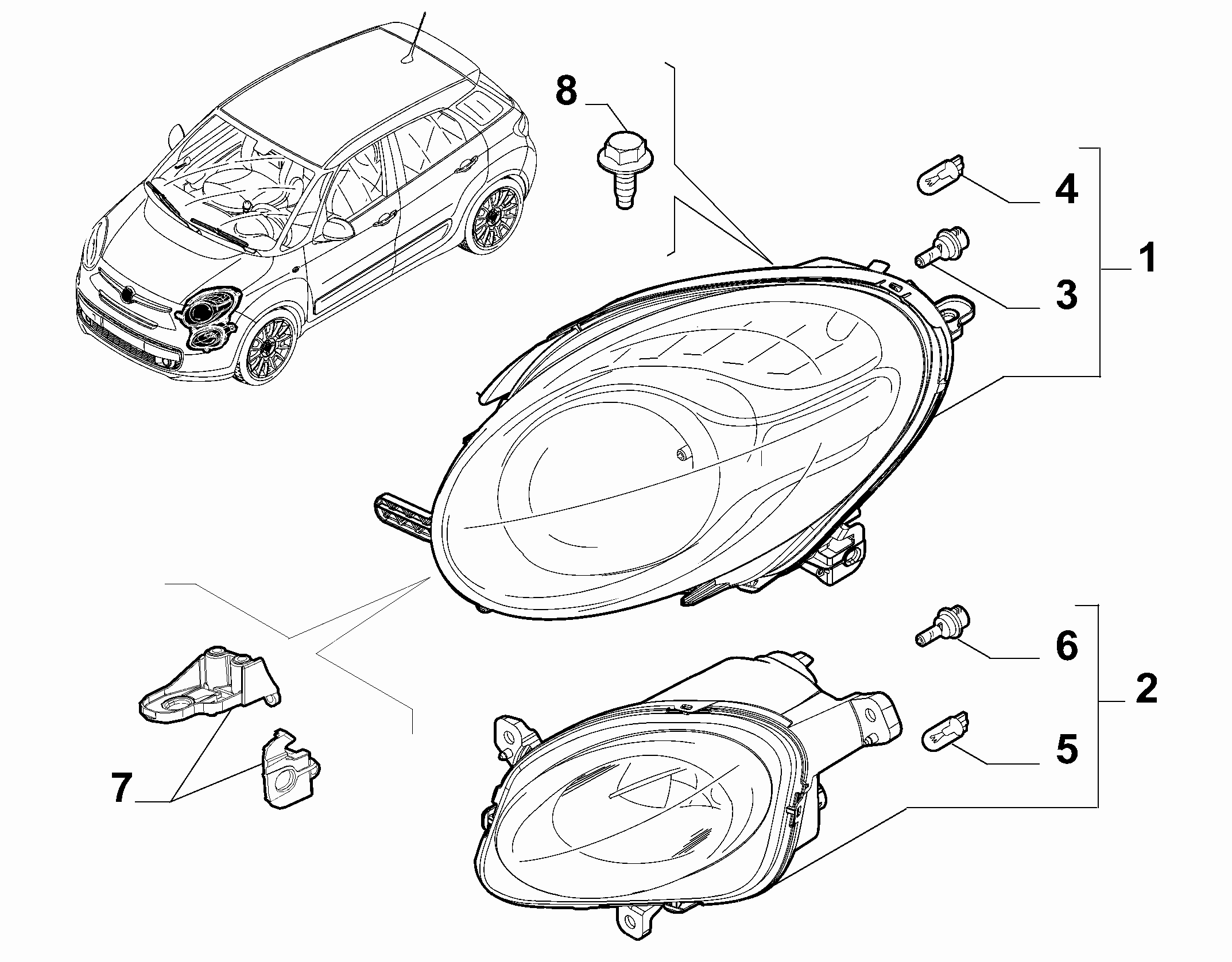 55401-010 FRONT HEADLIGHT