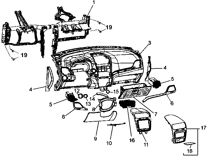 70502-010 DASHBOARD INSTRUMENT HOLDER