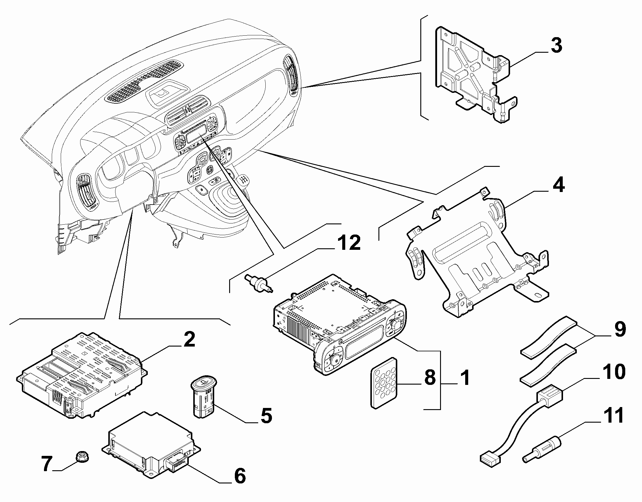 55521-010 RADIO AND AUTOMATED INFO DEVICE 