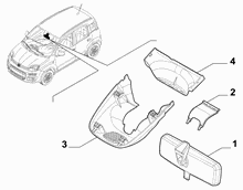 70740-010 REAR VIEW MIRROR