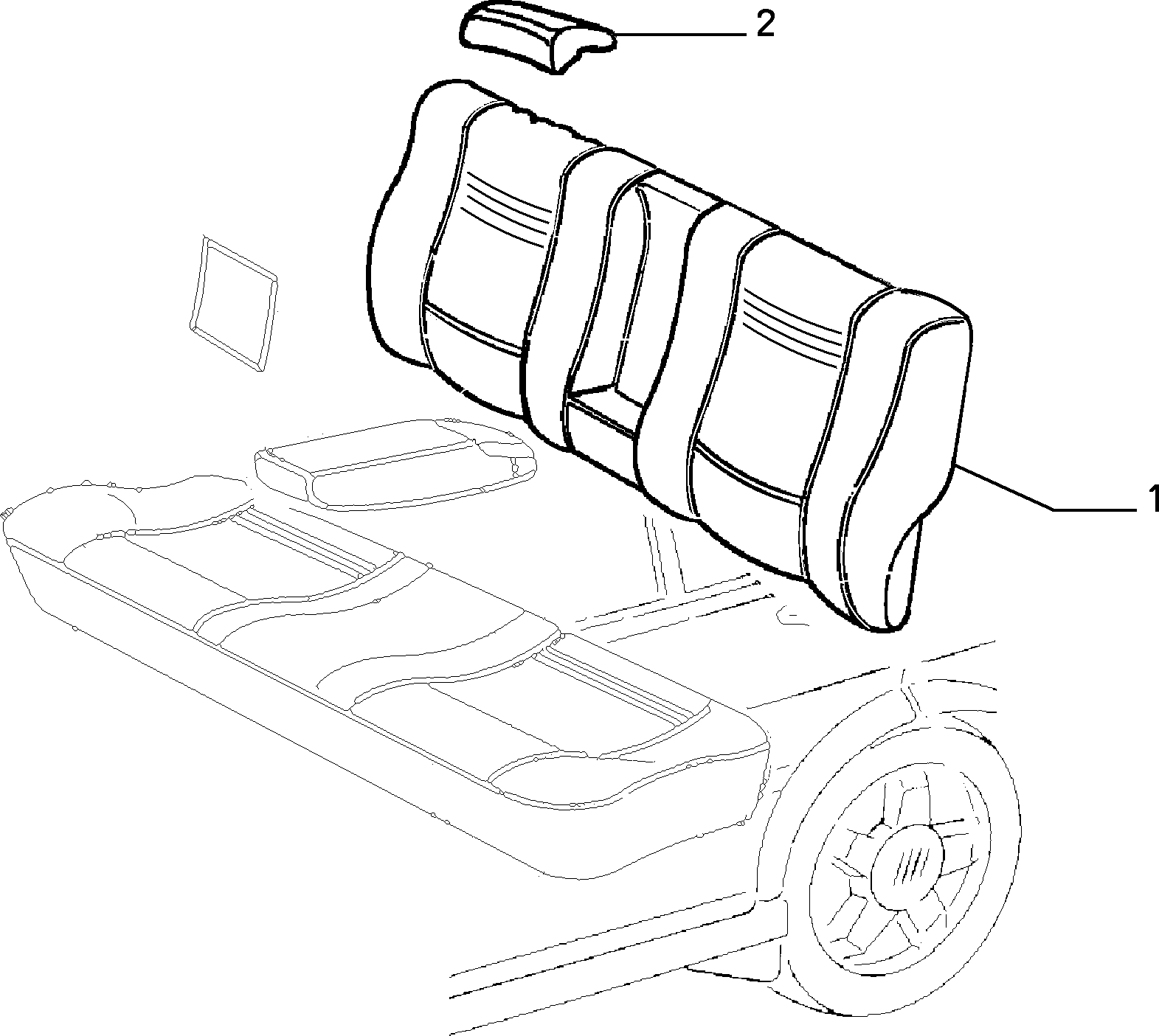 70615/00 REAR SEAT LINING