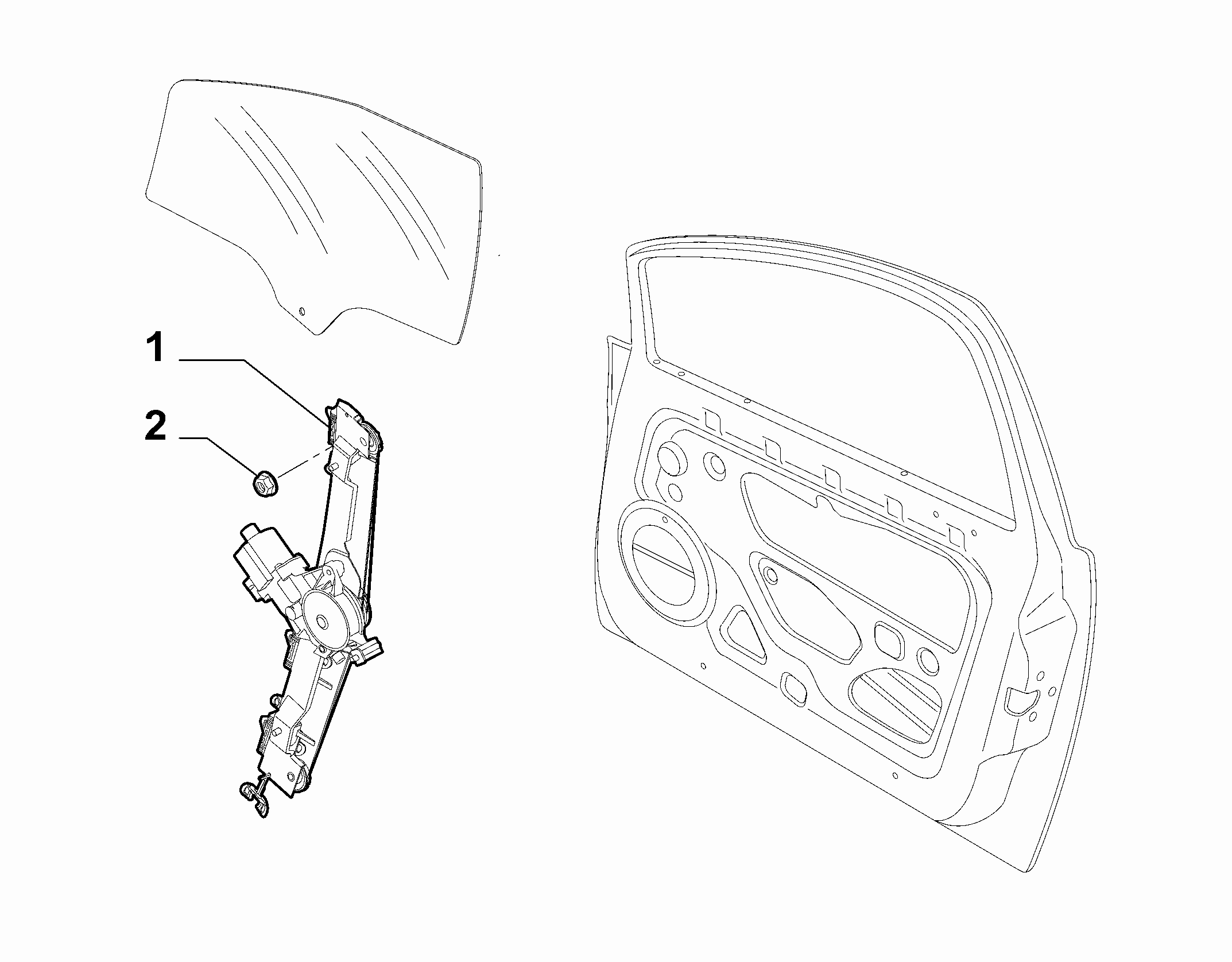70129-040 FRONT ELECTRIC WINDOW 