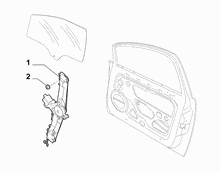 70129-040 FRONT ELECTRIC WINDOW 