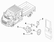 70136-020 REAR DOOR HINGES AND TIE RODS