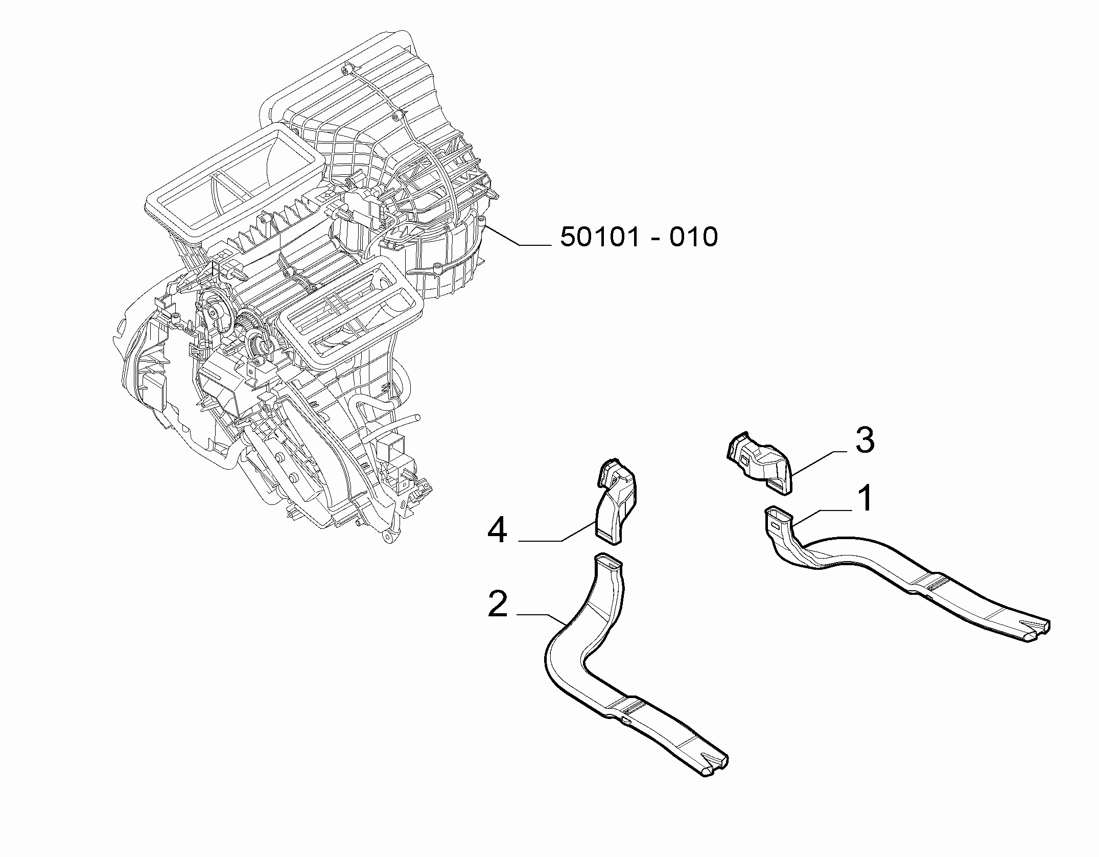 50101-070 REAR AIR DUCT