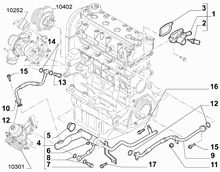 10402-020 THERMOSTAT AND WATER PIPES